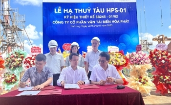 Hòa Phát hạ thủy tàu HPS-01 tải trọng 24.500 tấn