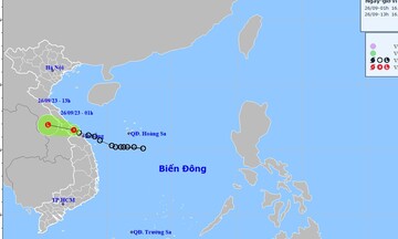 Áp thấp nhiệt đới trên đất liền, Bắc và Trung Trung Bộ hứng mưa lớn