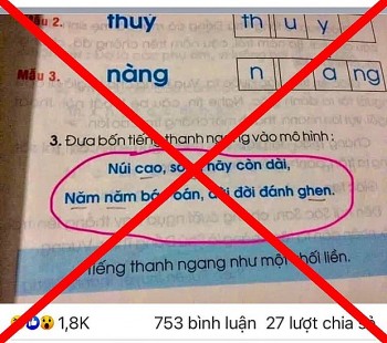 Mạng xã hội lan truyền tin giả xuyên tạc về ngữ liệu trong sách giáo khoa