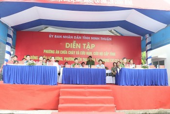 Diễn tập Phòng cháy chữa cháy và cứu nạn cứu hộ quy mô lớn tại Nhiệt điện Vĩnh Tân 4