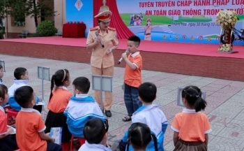 Thanh Hóa: Hơn 1.500 học sinh được tuyên truyền pháp luật về trật tự, an toàn giao thông