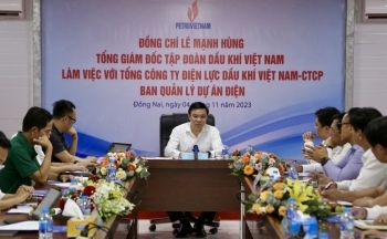 Tổng giám đốc Petrovietnam Lê Mạnh Hùng làm việc tại Dự án Nhà máy điện Nhơn Trạch 3 và 4