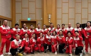 Lực sĩ Phạm Văn Mách và đội tuyển thể hình Việt Nam đạt thành tích 