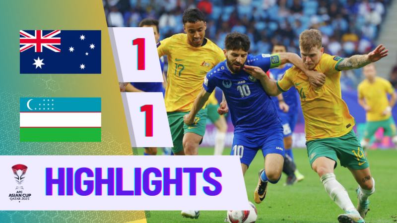 Video mãn nhãn 2 bàn thắng trong trận Úc và Uzbekistan