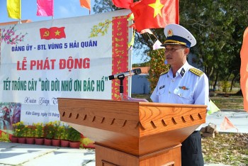 Lan tỏa phong trào trồng cây xanh ở Vùng 5 Hải quân