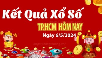 XSHCM 6/5, Kết quả xổ số TP.HCM hôm nay 6/5/2024, KQXSHCM thứ Hai ngày 6 tháng 5