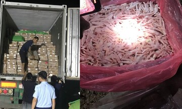 Quảng Ninh: Phát hiện gần 25 tấn chân gà đông lạnh không rõ nguồn gốc