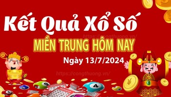 XSMT 13/7, Kết quả xổ số miền Trung hôm nay 13/7/2024, xổ số miền Trung ngày 13 tháng 7,trực tiếp XSMT 13/7