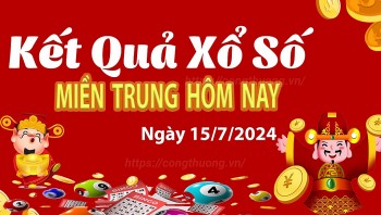 XSMT 15/7, Kết quả xổ số miền Trung hôm nay 15/7/2024, xổ số miền Trung ngày 15 tháng 7,trực tiếp XSMT 15/7