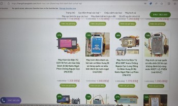 Website hangchuangiatot.com công khai bán máy kích điện bắt cá