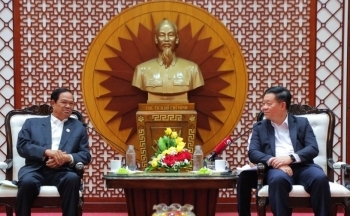 Trưởng Ban Tuyên giáo tiếp xã giao Đoàn đại biểu Hội Cựu chiến binh Campuchia