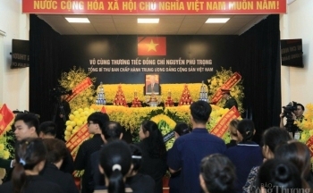 Gần 1 nghìn đoàn đến viếng Tổng Bí thư Nguyễn Phú Trọng tại xã Đông Hội, huyện Đông Anh, Hà Nội
