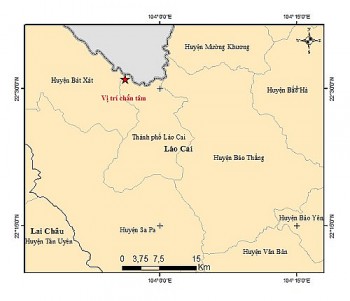 Lào Cai: Xảy ra động đất có cường độ 2,6 độ richter