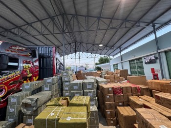 Phú Yên: Tạm giữ 20 tấn mỹ phẩm, đồ gia dụng, hàng tiêu dùng không rõ nguồn gốc