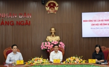 Bộ trưởng Nguyễn Hồng Diên làm việc với tỉnh Quảng Ngãi