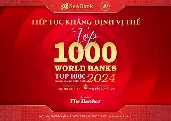 SeABank liên tục tăng hạng trong bảng xếp hạng 'Top 1.000 Ngân hàng thế giới'