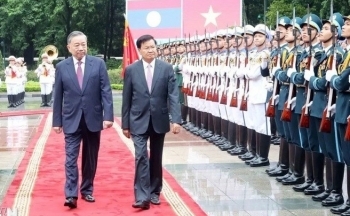 Tổng Bí thư, Chủ tịch nước Tô Lâm chủ trì Lễ đón Tổng Bí thư, Chủ tịch nước Lào