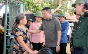 Trưởng ban Tổ chức Trung ương kiểm tra công tác phòng, chống lụt bão tại Hà Nam