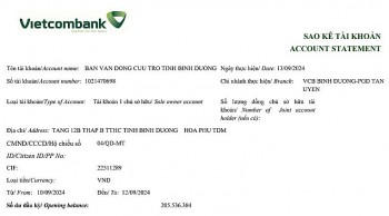 Link tải bảng sao kê ủng hộ đồng bào bão lụt của tỉnh Bình Dương