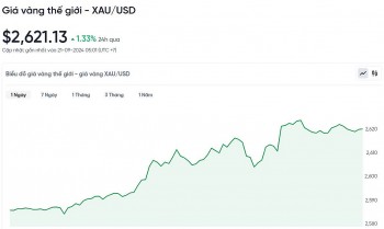 Giá vàng hôm nay 21/9/2024: Giá vàng lập đỉnh mới, trên mốc 2.600 USD