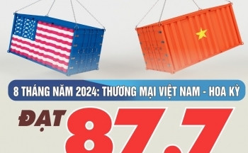 Infographic | 8 tháng năm 2024: Thương mại Việt Nam - Hoa Kỳ đạt 87,7 tỷ USD