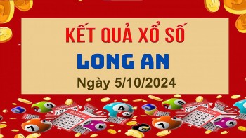 XSLA 5/10, Kết quả xổ số Long An hôm nay 5/10/2024, KQXSLA thứ Bảy ngày 5 tháng 10