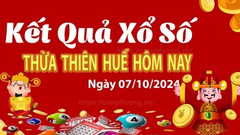 XSTTH 7/10, kết quả xổ số Thừa Thiên Huế hôm nay 7/10/2024, xổ số Thừa Thiên Huế ngày 7/10