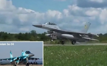 Cực nóng: Chiến đấu cơ F-16 Ukraine lần đầu bắn hạ Su-34 của Nga trên bầu trời