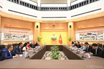 Thứ trưởng Nguyễn Hoàng Long tiếp và làm việc với Chủ tịch Phòng Thương mại và Công nghiệp tỉnh Prahova, Rumani