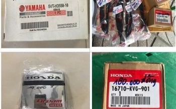 Quản lý thị trường liên tục xử lý phụ tùng xe máy giả mạo các thương hiệu lớn như Honda, Yamaha