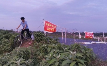 Hà Nội: Đã cảnh báo nguy hiểm, nhiều người vẫn bất chấp đi vào vùng sụt lún