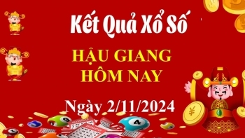 XSHG 2/11, Kết quả xổ số Hậu Giang hôm nay 2/11/2024, KQXSHG thứ Bảy ngày 2 tháng 11