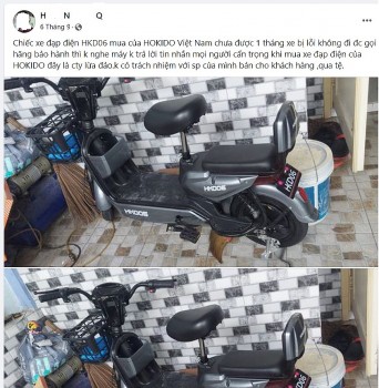 Người dùng liên tiếp phàn nàn về chất lượng, website bán xe điện Hokido bất ngờ 'bốc hơi'