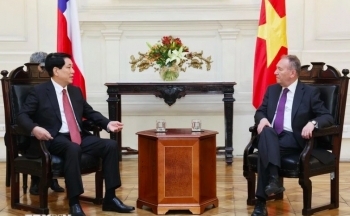 Chủ tịch nước Lương Cường hội kiến Chủ tịch Thượng viện Chile