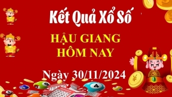 XSHG 30/11, Kết quả xổ số Hậu Giang hôm nay 30/11/2024, KQXSHG thứ Bảy ngày 30 tháng 11