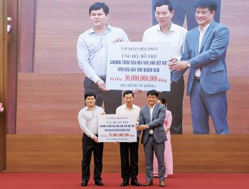 Tập đoàn Hòa Phát ủng hộ tỉnh Quảng Ngãi 30 tỷ đồng xóa nhà tạm, nhà dột nát