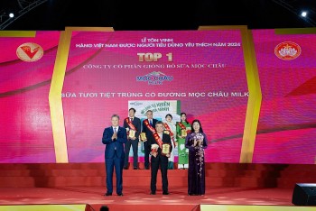 Mộc Châu Milk được vinh danh 'Hàng Việt Nam được người tiêu dùng yêu thích' năm 2024