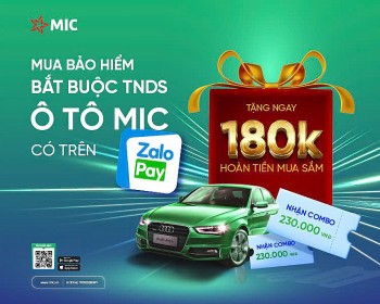 Khuyến mại khủng khi tham gia bảo hiểm trách nhiệm dân sự ô tô MIC trên ZaloPay