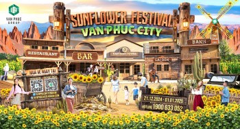 Có gì hấp dẫn tại lễ hội hoa hướng dương phong cách cao bồi miền Tây ở Van Phuc City?