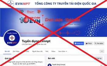 Cảnh báo giả mạo Fanpage của EVNNPT để tuyển dụng nhân sự