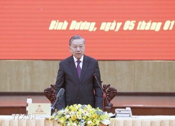 Tổng Bí thư làm việc tại Bộ CHQS tỉnh Bình Dương
