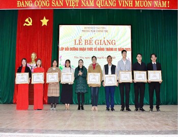 Bế giảng lớp bồi dưỡng nhận thức Đảng huyện Tân Yên