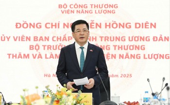 Bộ trưởng Nguyễn Hồng Diên làm việc tại Viện Năng lượng về đề án điều chỉnh Quy hoạch điện VIII