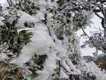 Yên Bái: Băng tuyết xuất hiện ở Mù Cang Chải, Văn Chấn