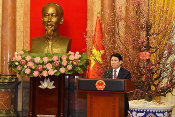 Chủ tịch nước Lương Cường gặp mặt đầu Xuân cán bộ, nhân viên Văn phòng Chủ tịch nước