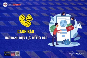 Cảnh giác với trang web mạo danh EVNHANOI để lừa đảo