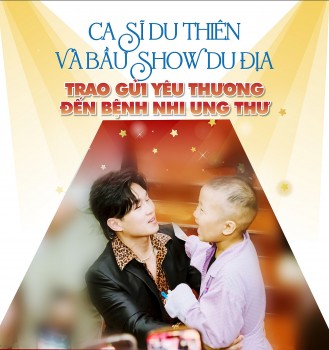 Ca sĩ Du Thiên trao yêu thương đến bệnh nhi ung thư
