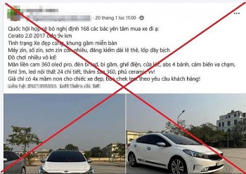 Xuyên tạc Nghị định 168 để tăng tương tác bán ô tô