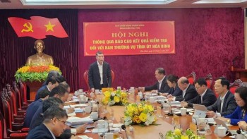 Bộ Chính trị thông báo kết quả kiểm tra Ban Thường vụ Tỉnh ủy Hòa Bình