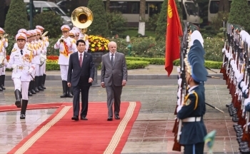 Chủ tịch nước Lương Cường chủ trì lễ đón Tổng thống Brazil